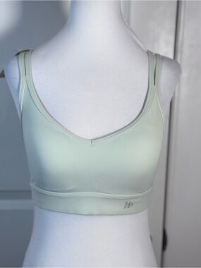 Yvette Anywhere Sports Bra S NWT Mint Green Padded Mesh Back Yoga Pilates Soft